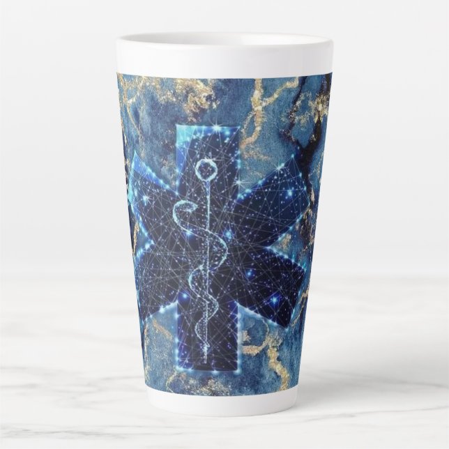 Rod of Asclepius Latte Mug (Front)
