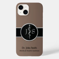 Rod of Asclepius Medical Classy Noble Silver