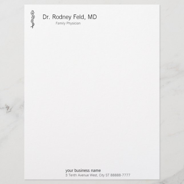 Rod of Asclepius [medical symbol] (Front)