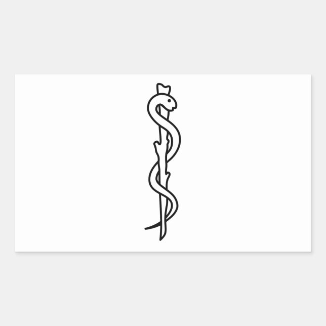 Rod of Asclepius [medical symbol] Sticker (Front)