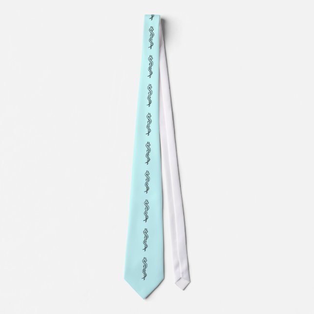 Rod of Asclepius [medical symbol] Tie (Front)