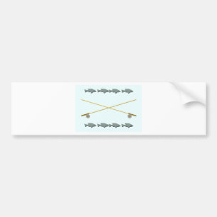 Rod Reel Fish Bumper Sticker