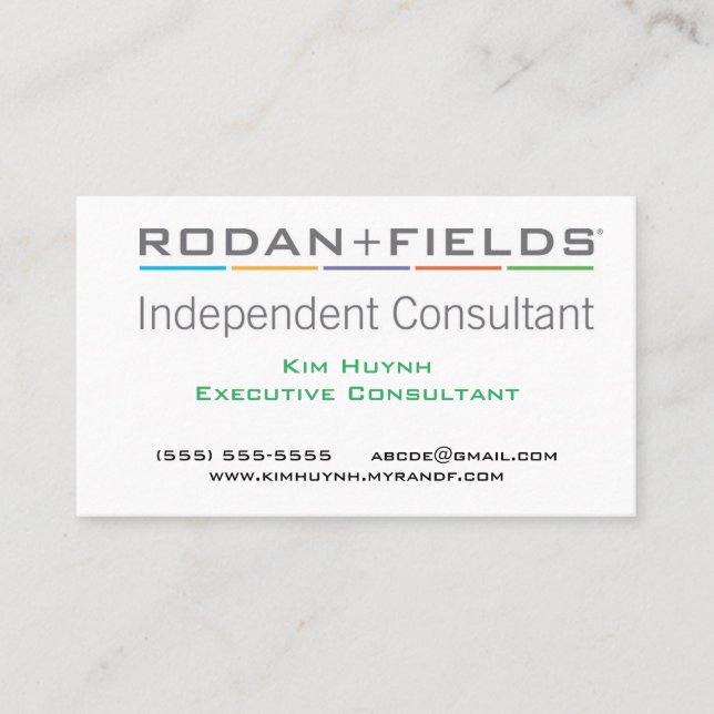 Rodan and Fields Business Card (Front)