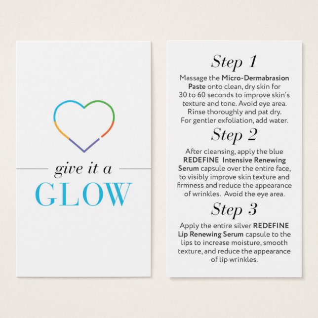 Rodan and Fields Give It A Glow (Front & Back)