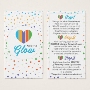Rodan and Fields Mini Facial Cards