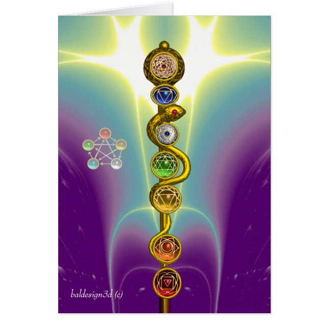 RODE D'ASCLEPIUS 7 CHAKRAS, YOGA, ÉNERGIE SPIRITUE (Devant)