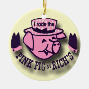 Rode Pink Pig, Rich's, Atlanta Christmas Ornament