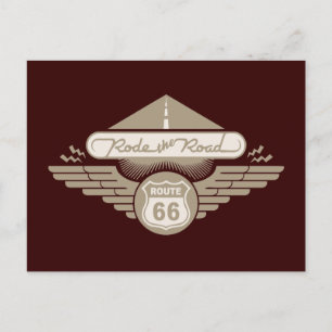 Rode the Road -gold Postcard