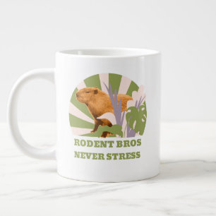 Rodent Bros Never Stress Capybara Large Coffee Mug