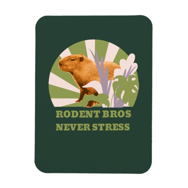 Rodent Bros Never Stress Capybara Magnet (Vertical)