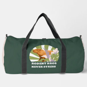 Rodent Bros Never Stress Funny Capybara Duffle Bag