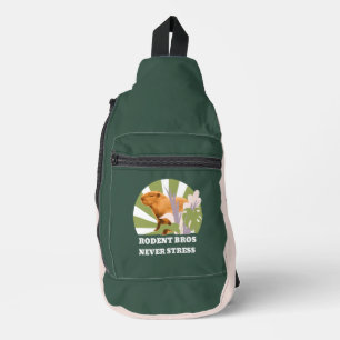 Rodent Bros Never Stress Funny Capybara Sling Bag