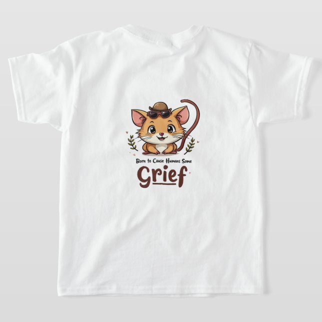 Rodent-Inspired Funny T-Shirt for Kids (Laydown Back)