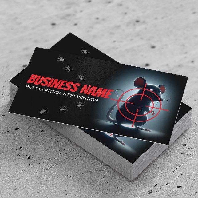 Rodent Pest Control Removal Service Exterminator Business Card (Creator Uploaded)