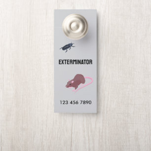 Rodent Pest Exterminator  QR Door Hanger