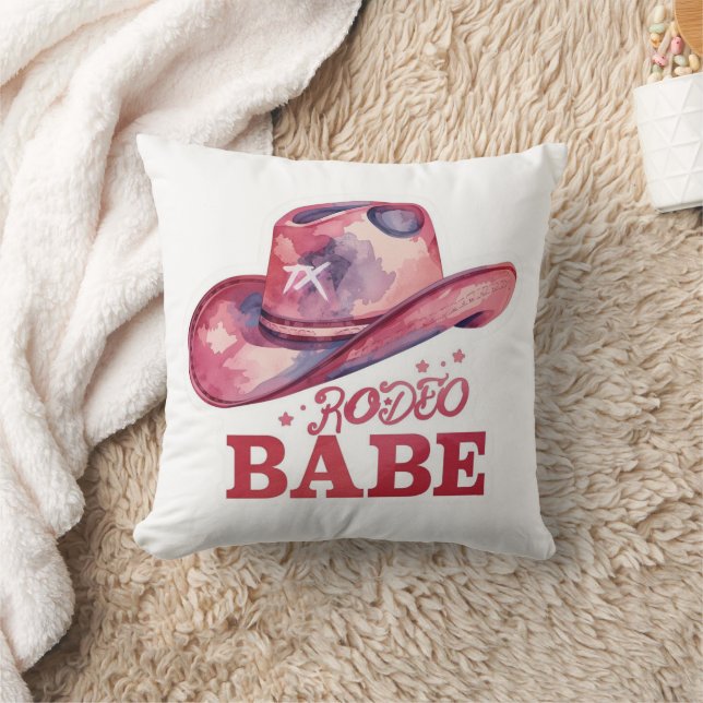 Rodeo Babe Texas  Throw Pillow (Blanket)