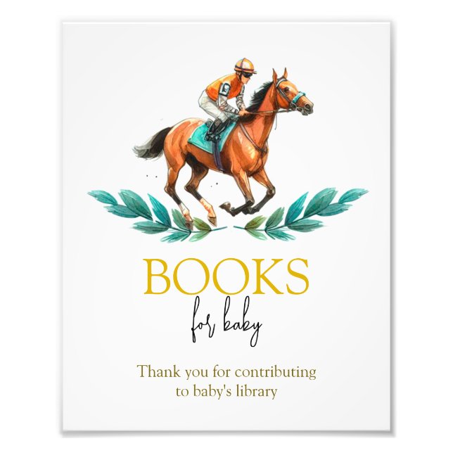 Rodeo Baby Shower Book for Baby Sign (Front)