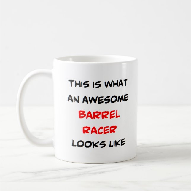rodeo barrel racer, awesome coffee mug (Left)