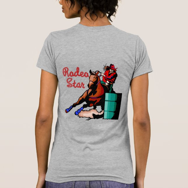 Rodeo Barrel Racing Rodeo Star T-Shirt (Back)