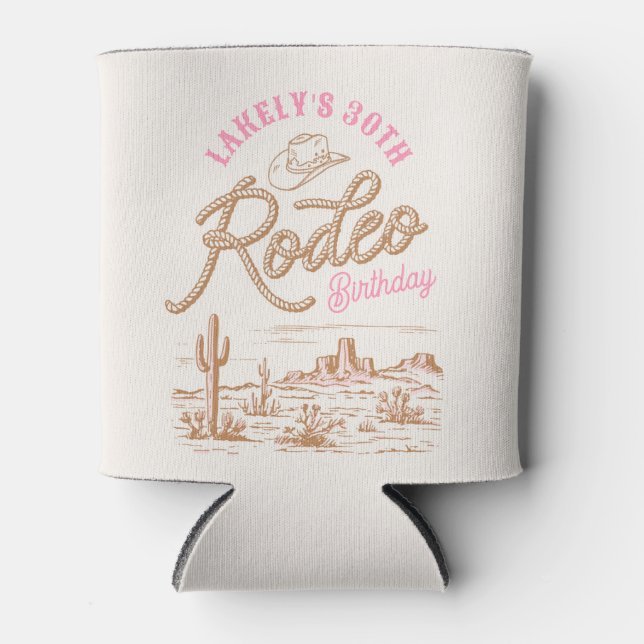 Rodeo Birthday Can Cooler (Front)