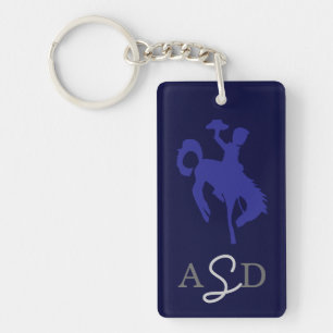 Rodeo boy monogram keychain