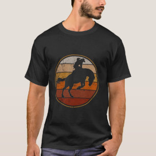 Rodeo Bucking Bronco Horse Retro Style Cowboy Men  T-Shirt