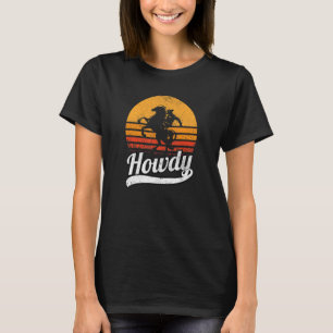 Rodeo Bucking Bronco Horse Riding Retro Style T-Shirt