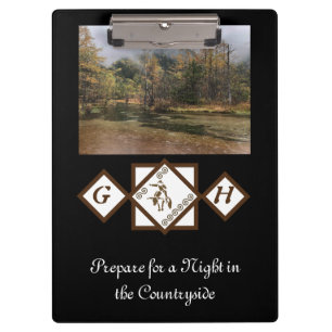 Rodeo Bull Rider and Longhorn Monogram Photo Clipboard