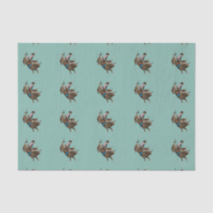 Rodeo bull riding cowboy tissue paper