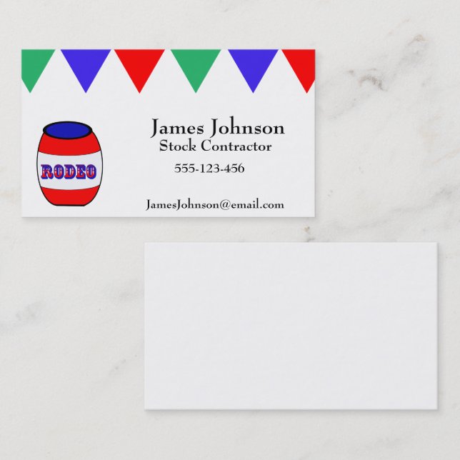 Rodeo Business Cards (Front/Back)
