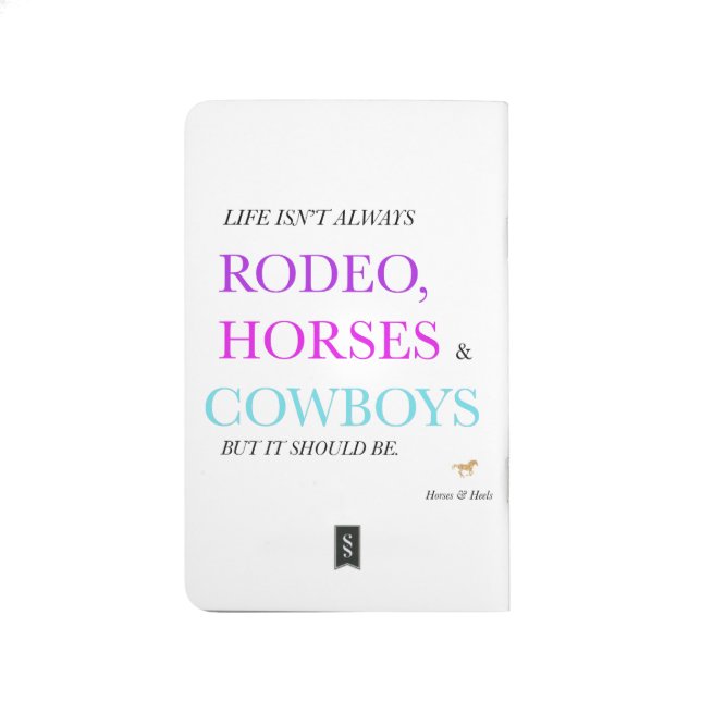 Rodéo, chevaux et calepin de cowboys (Dos)