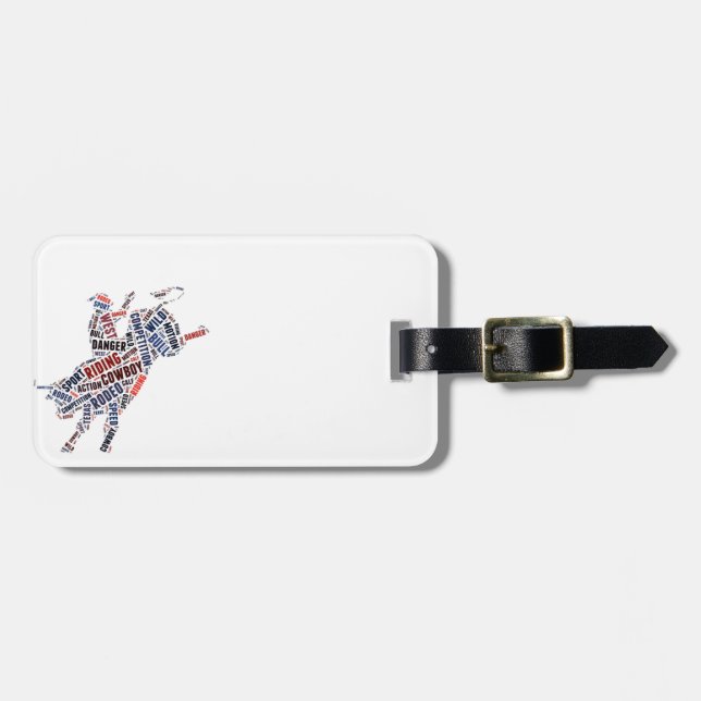 Rodeo competition luggage tag (Front Horizontal)
