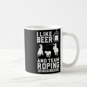 Rodeo Cowboy Barrel Racing Team Roping Horseback R Coffee Mug