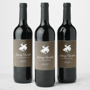 Rodeo Cowboy   Elegant Wine Label
