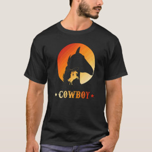 Rodeo Cowboy Horse Retro Style Sunset Vintage 4 T-Shirt