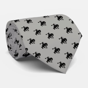 Rodeo Cowboy Pattern   Grey Tie