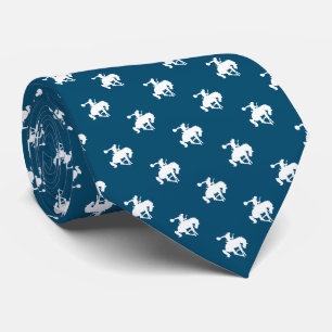 Rodeo Cowboy Pattern Ocean Blue Tie
