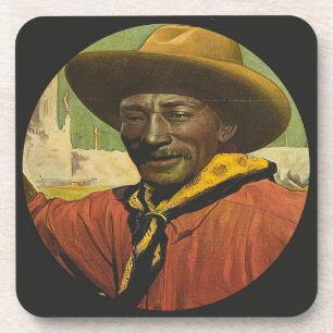Rodeo Cowboy Steer Dessous de verre de lutte