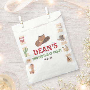 Rodeo Cowboy Western Wild West Birthday Party Favour Bag