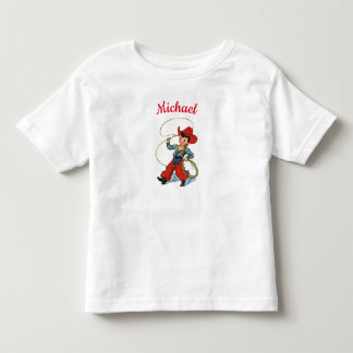 Rodeo cowboy with lasso rope personalized name boy toddler t-shirt
