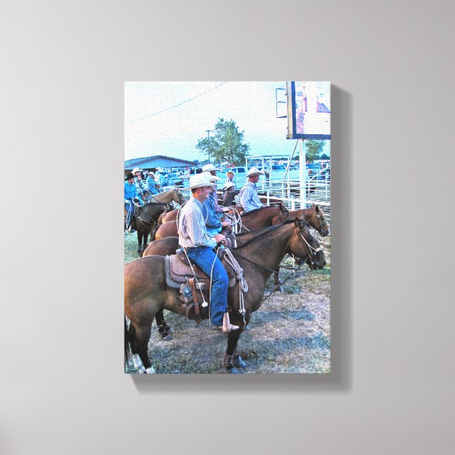 Rodeo Cowboys Canvas Print (Front)