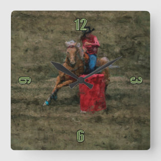 Rodéo Cowgirl Barrel-Racing Occidentale Horloge À 
