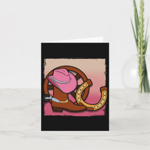 Rodeo Cowgirl Barrel Racing Roping Horseback Ridin Card