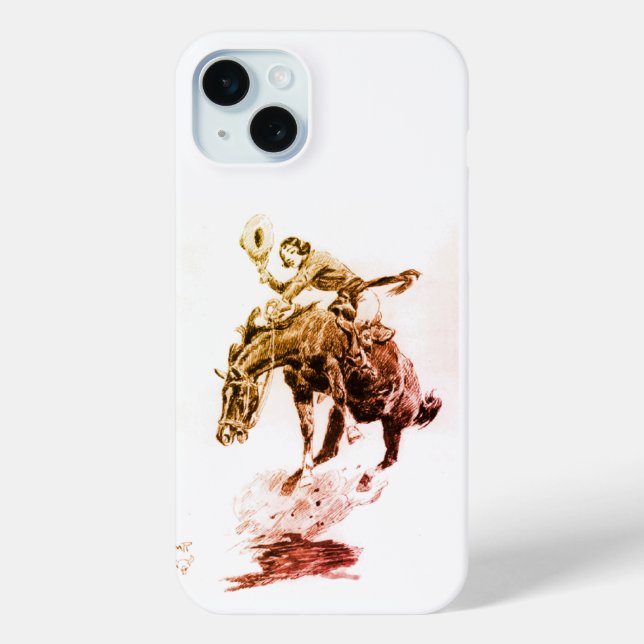 Rodeo Cowgirl (by C.M. Russell) Case-Mate iPhone Case (Back)