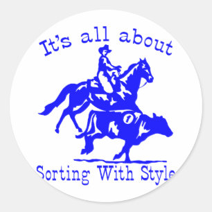 RODEO COWGIRL CLASSIC ROUND STICKER