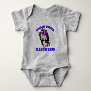 Rodeo Cowgirl Mutton Bustin" Bottle Watch This Baby Bodysuit