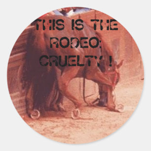 Rodeo Cruelty Classic Round Sticker