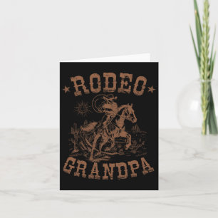 Rodeo Grandpa Western Cowboy Family Matching Fathe Card