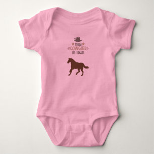 Rodeo Horse New Cowgirl In Town Baby Bodysuit