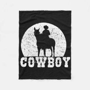 Rodeo Horse Rider Cowboy Horseback Riding Graphic Fleece Blanket